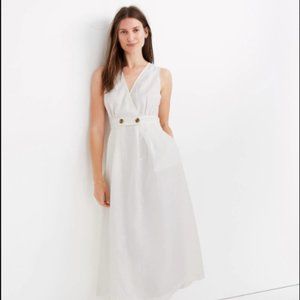 Madewell Button-Waist White Dress